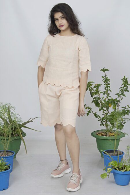 Organic linen long short set